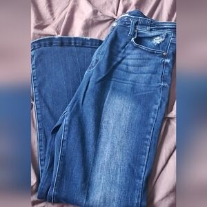 Kancan Medium Blue Flare Jeans